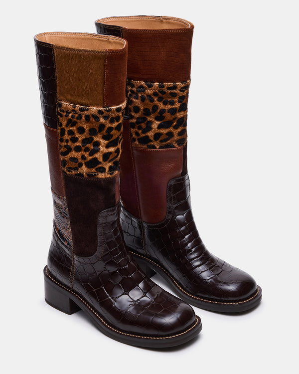 Madden Girl Riggs Brown Multi Patches