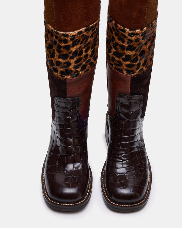 Madden Girl Riggs Brown Multi Patches