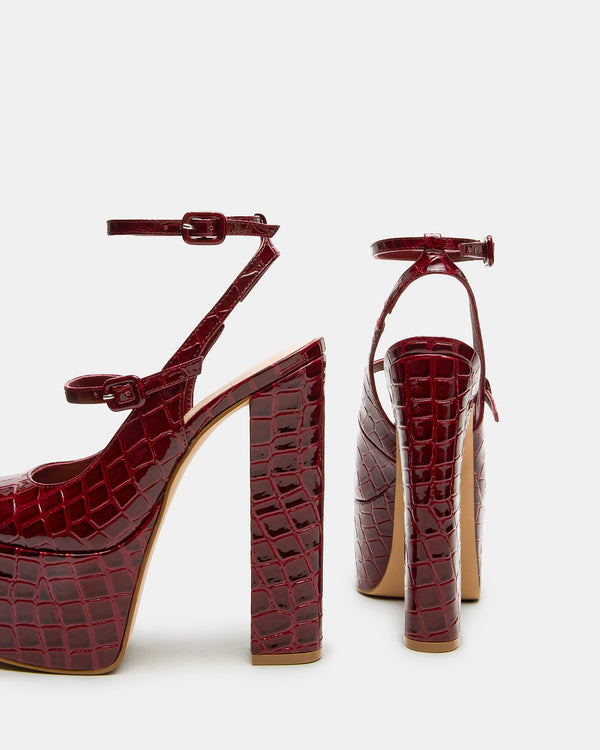 Madden Girl Scotlyn Red Crocodile