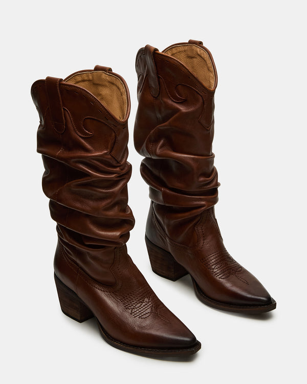 Madden Girl Stage Cognac Leather