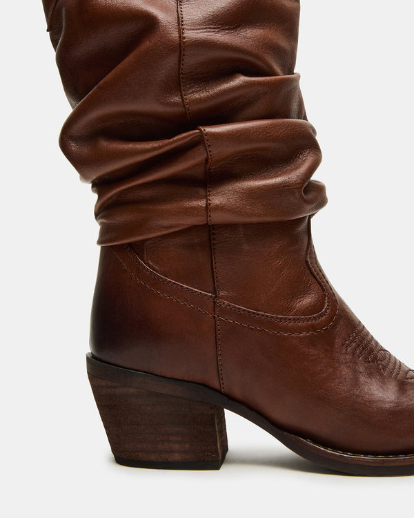 Madden Girl Stage Cognac Leather