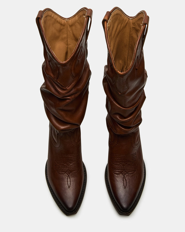 Madden Girl Stage Cognac Leather