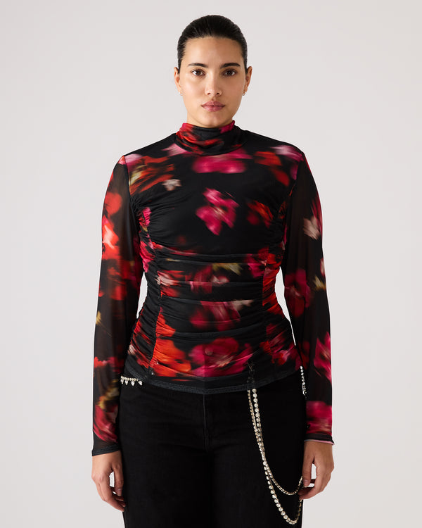 Madden Girl Taylore Top Blurry Floral