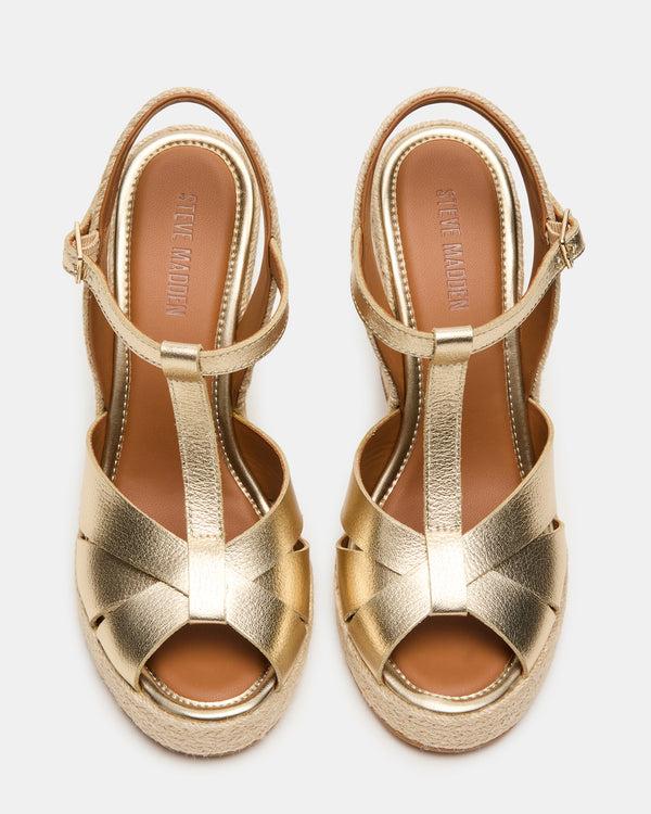 Madden Girl Thelma Gold Leather