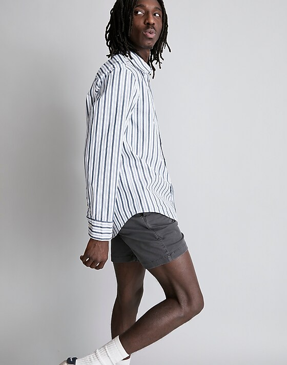 Madewell 7" Chino Shorts: COOLMAX® Edition Thunder Cloud