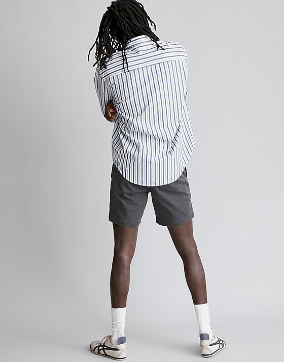 Madewell 7" Chino Shorts: COOLMAX® Edition Thunder Cloud