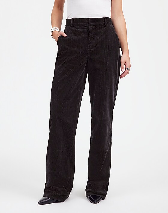 Madewell Alexa Chung For Madewell Corduroy Trousers Jet Black