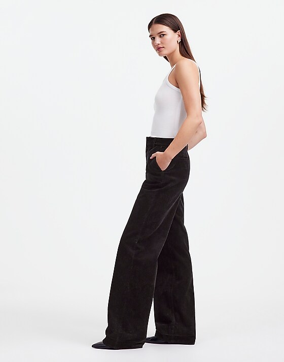 Madewell Alexa Chung For Madewell Corduroy Trousers Jet Black