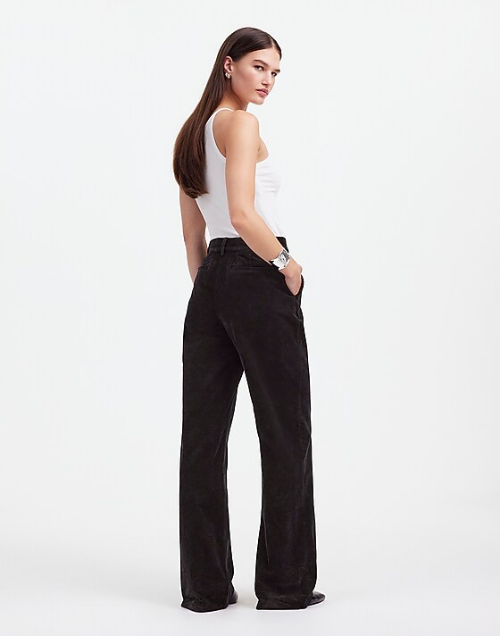 Madewell Alexa Chung For Madewell Corduroy Trousers Jet Black