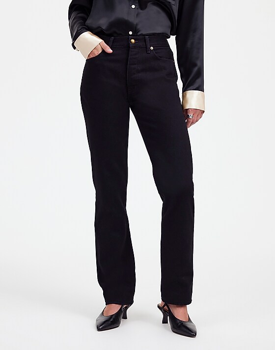 Madewell Alexa Chung For Madewell High-Rise Straight Jean In Outridge Wash Outridge Wash