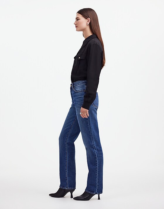 Madewell Alexa Chung For Madewell High-Rise Straight Jean In Allendale Wash Allendale Wash