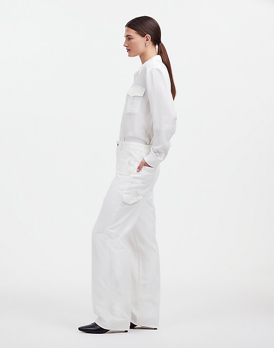 Madewell Alexa Chung For Madewell Workwear Jeans In True White True White