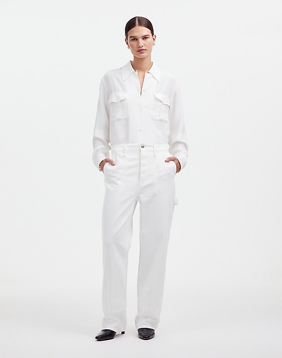 madewell Alexa Chung for Madewell Workwear Jeans in True White true white