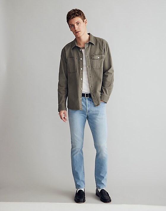 madewell Athletic Slim Jeans: COOLMAX® Denim Edition homeway wash