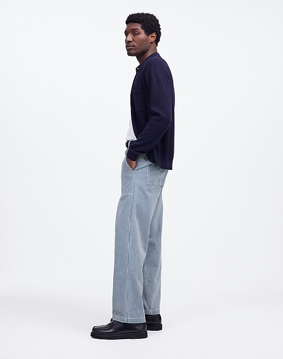 Madewell Baggy Surplus Pants In Indigo Engineer Stripe Rockaway Stripe