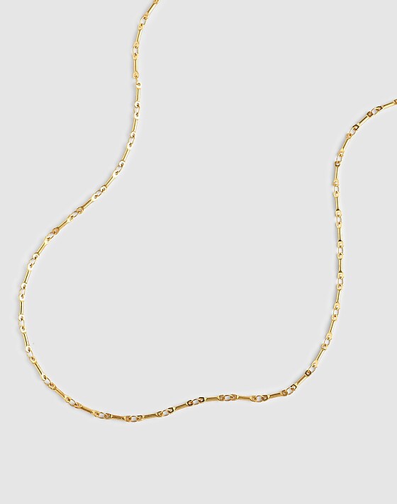 Madewell Bar Link Watch Chain Necklace Antique Gold