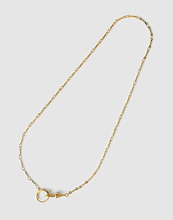 madewell Bar Link Watch Chain Necklace antique gold