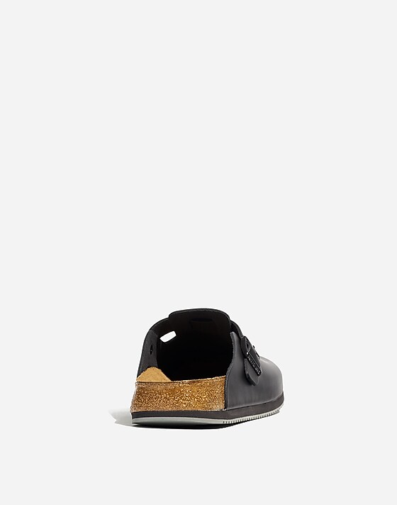 Madewell Birkenstock® Boston Grip Leather Clogs Black