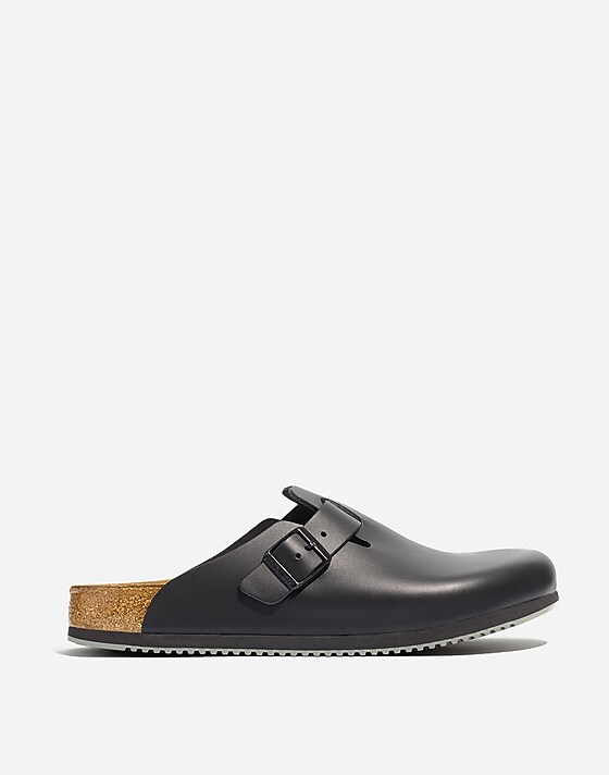 Madewell Birkenstock® Boston Grip Leather Clogs Black
