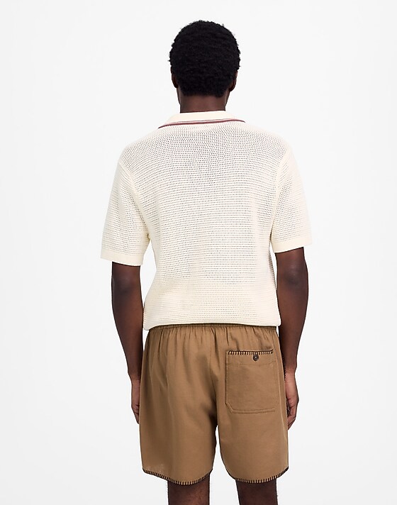 Madewell Blanket Stitch Everywear Shorts Faded Birch