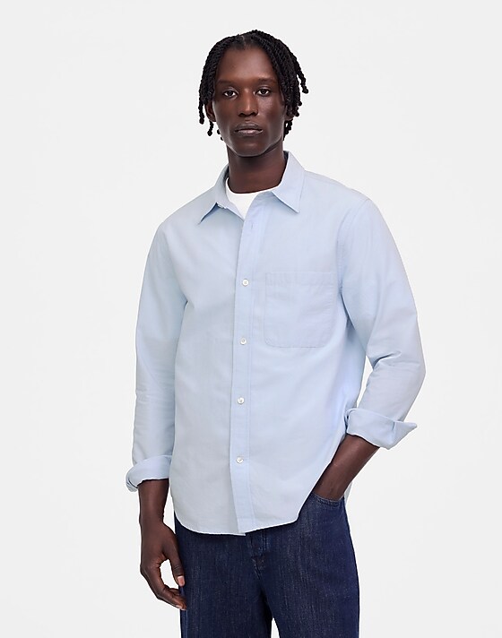 madewell Button-Up Shirt in Everyday Twill city blue