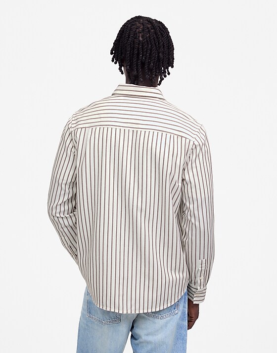 Madewell Button-Up Shirt In Everyday Twill Reduced Niko Stripe