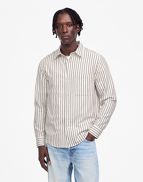 madewell Button-Up Shirt in Everyday Twill reduced niko stripe