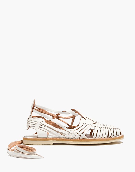 Madewell Chamula™ Sayulita Ankle-Wrap Sandals White