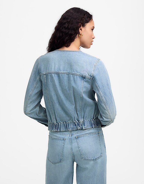 Madewell Cinched Lady Jacket In Ashbury Wash: Airy Denim Edition Ashbury Wash