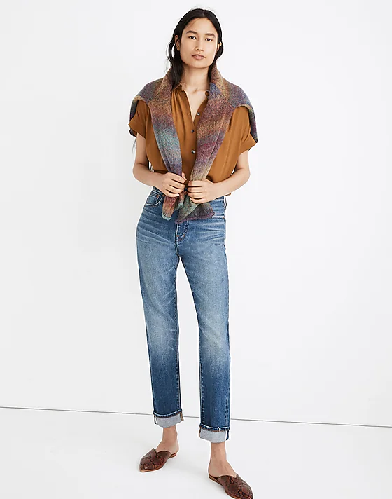 madewell Classic Straight Jeans in Ives Wash: Selvedge Edition ives wash