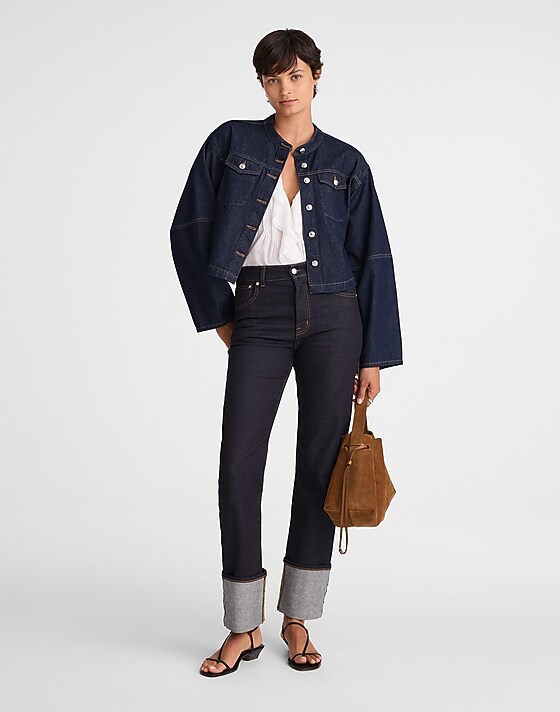 Madewell Cocoon-Sleeve Denim Lady Jacket Essex Wash