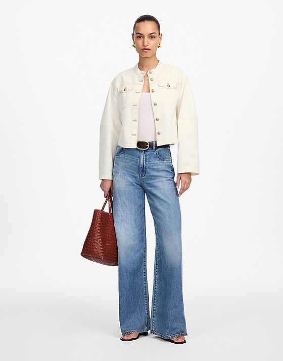 Madewell Cocoon-Sleeve Denim Lady Jacket Vintage Canvas