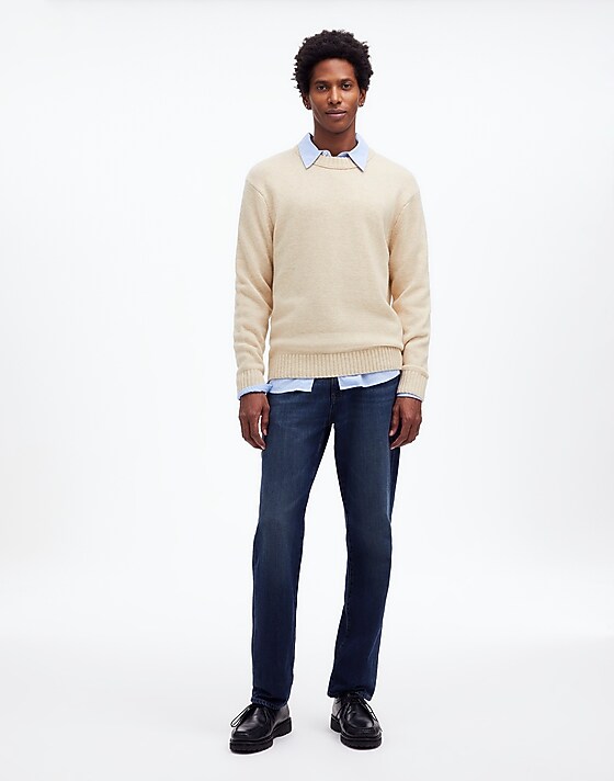 Madewell Crewneck Sweater In SoftWool Heather Cream