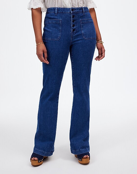 Madewell Curvy Flea Market Flare Jeans In Enola Wash Enola Wash
