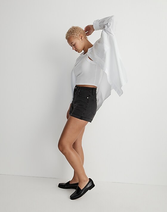 Madewell Curvy High-Rise Denim Shorts In Lunar Wash Lunar Wash