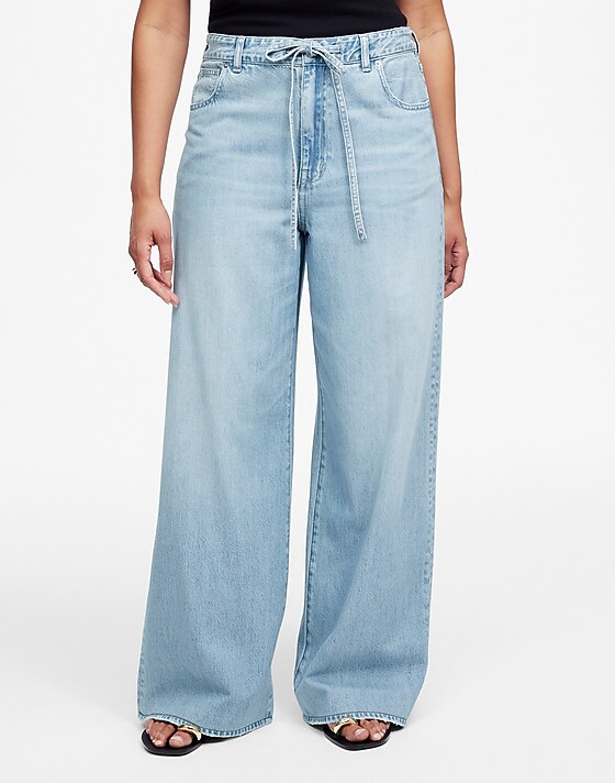 Madewell Curvy Superwide-Leg Jeans In Ashbury Wash: Airy Denim Edition Ashbury Wash