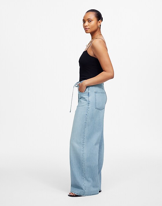 Madewell Curvy Superwide-Leg Jeans In Ashbury Wash: Airy Denim Edition Ashbury Wash