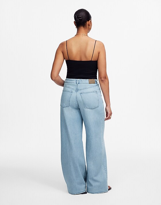 Madewell Curvy Superwide-Leg Jeans In Ashbury Wash: Airy Denim Edition Ashbury Wash