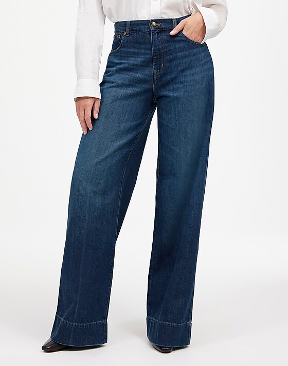 Madewell Curvy Superwide-Leg Jeans: Softdrape Denim Edition Ellsworth Wash