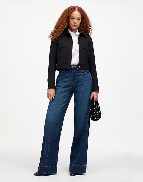 madewell Curvy Superwide-Leg Jeans: Softdrape Denim Edition ellsworth wash