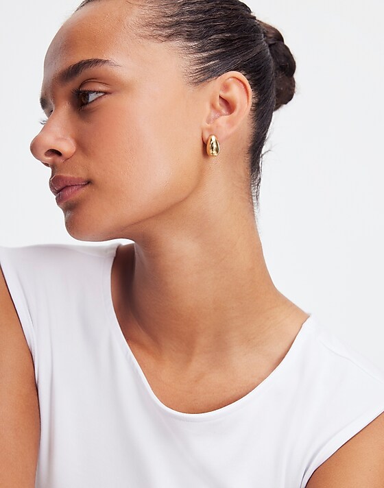Madewell Demi-Fine Droplet Statement Earrings 14k Gold