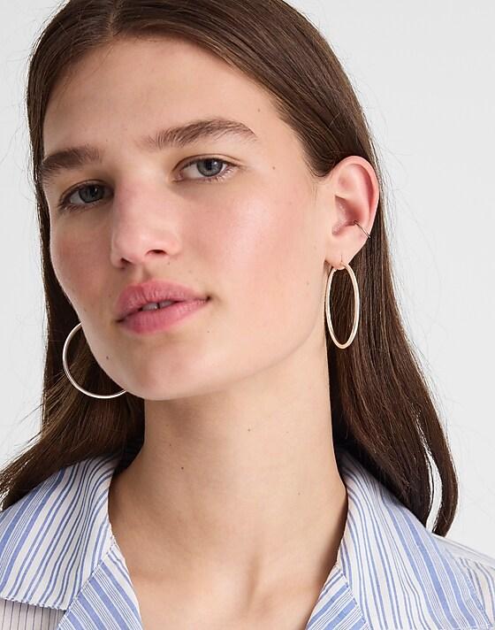 Madewell Demi-Fine Extra Large Hoop Earrings Sterling Silver