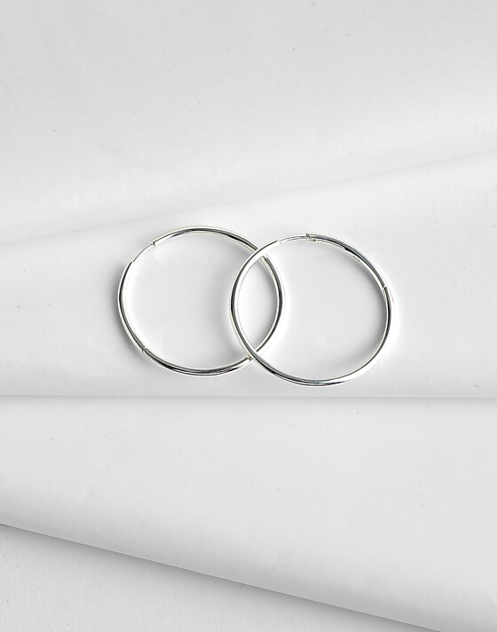 madewell Demi-Fine Extra Large Hoop Earrings sterling silver