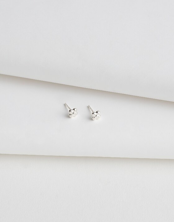madewell Demi-Fine Mini Dotted Stud Earrings sterling silver