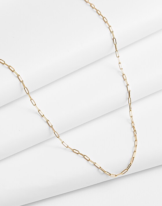 madewell Demi-Fine Paperclip Chain Necklace 14k gold