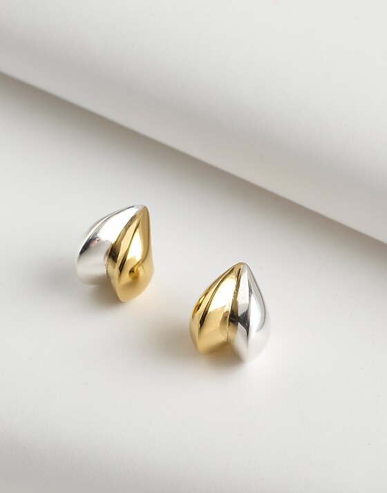 madewell Demi-Fine Sculptural Statement Earrings 14k gold