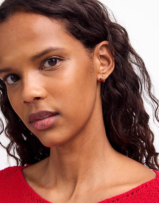 Madewell Demi-Fine Semiprecious Cherry Stud Earrings 14k Gold