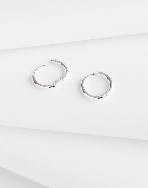 madewell Demi-Fine Small Hoop Earrings sterling silver