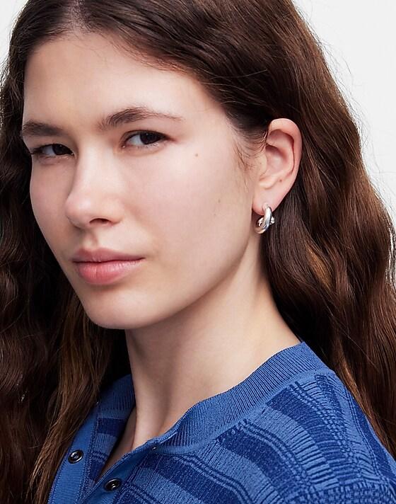 Madewell Demi-Fine Twisted Hoop Earrings Sterling Silver