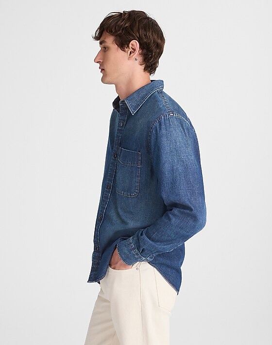 Madewell Denim Button-Up Shirt In Chambers Wash Chambers Wash